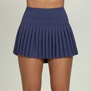 Elegant Navy Pleated Mini Skirt